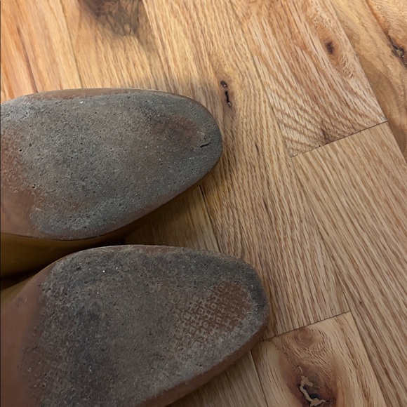 TORY BURCH WOMENS JESSA 55MM PUMP LOAFER HEEL CALF LEATHER 9 DEEP VICUNA CAMEL - Picture 7 of 8